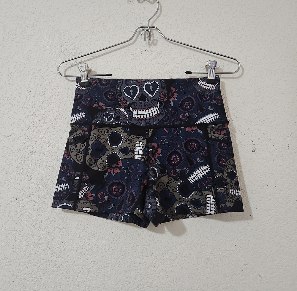 Constantly Varied Gear (CVG) Midnight Sugar Skull Fitness Shorts